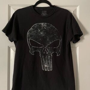 Marvel Black Punisher Skull T-Shirt